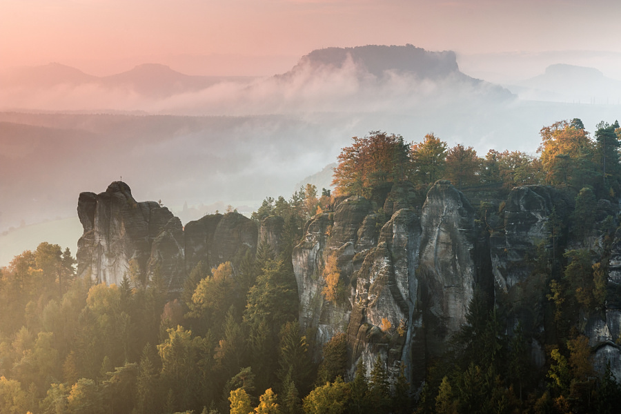 Svítání na Bastei