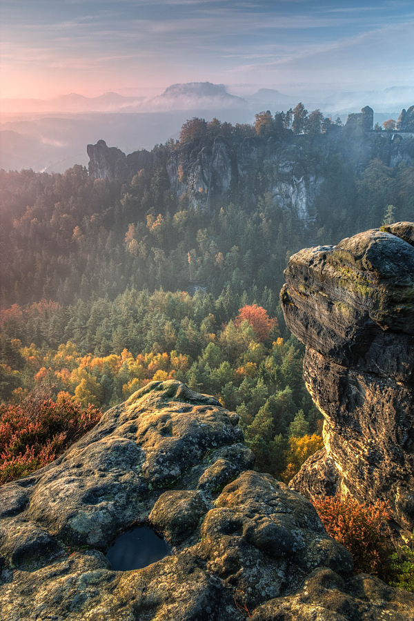 Svítání na Bastei